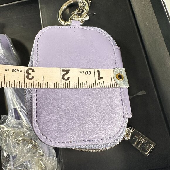 Steve Madden Crossbody Women Handbag Monogram Strap Coin Purse Keychain Purple - Picture 16 of 16